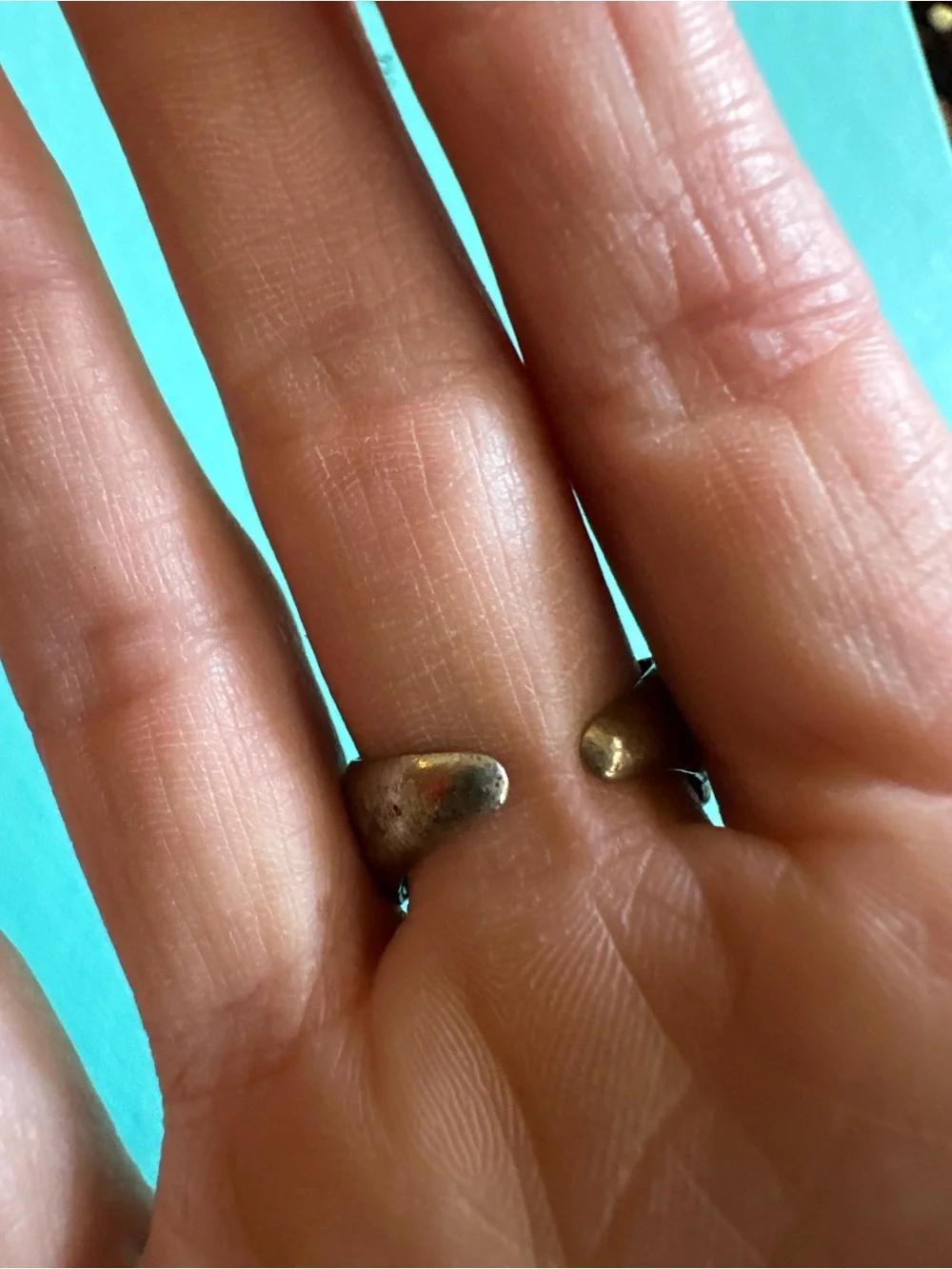 Vintage Untested Skull Open Back Ring 7.5